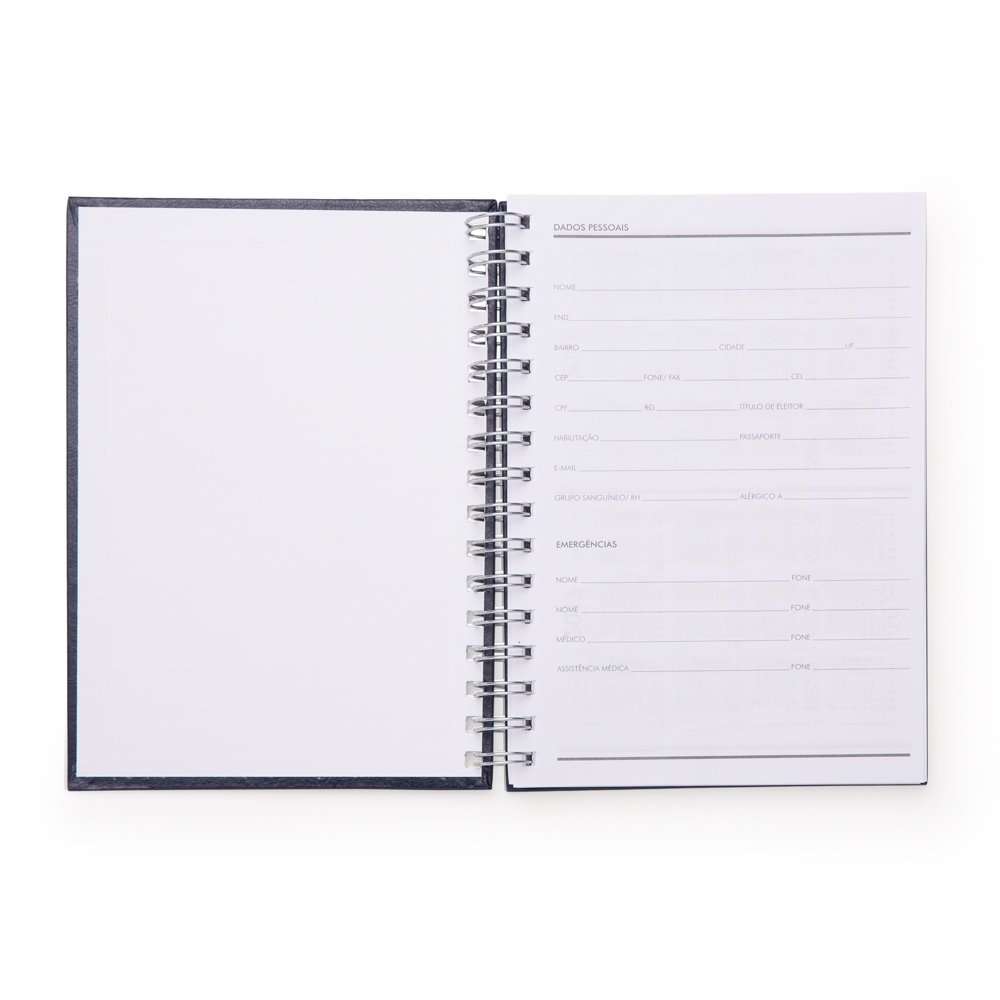 Caderno Pequeno de Couro Sintético